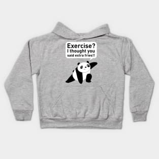 Exercise or extra fries Kids Hoodie